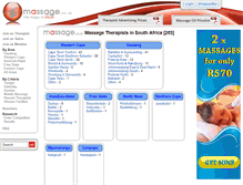 Tablet Screenshot of massage.co.za